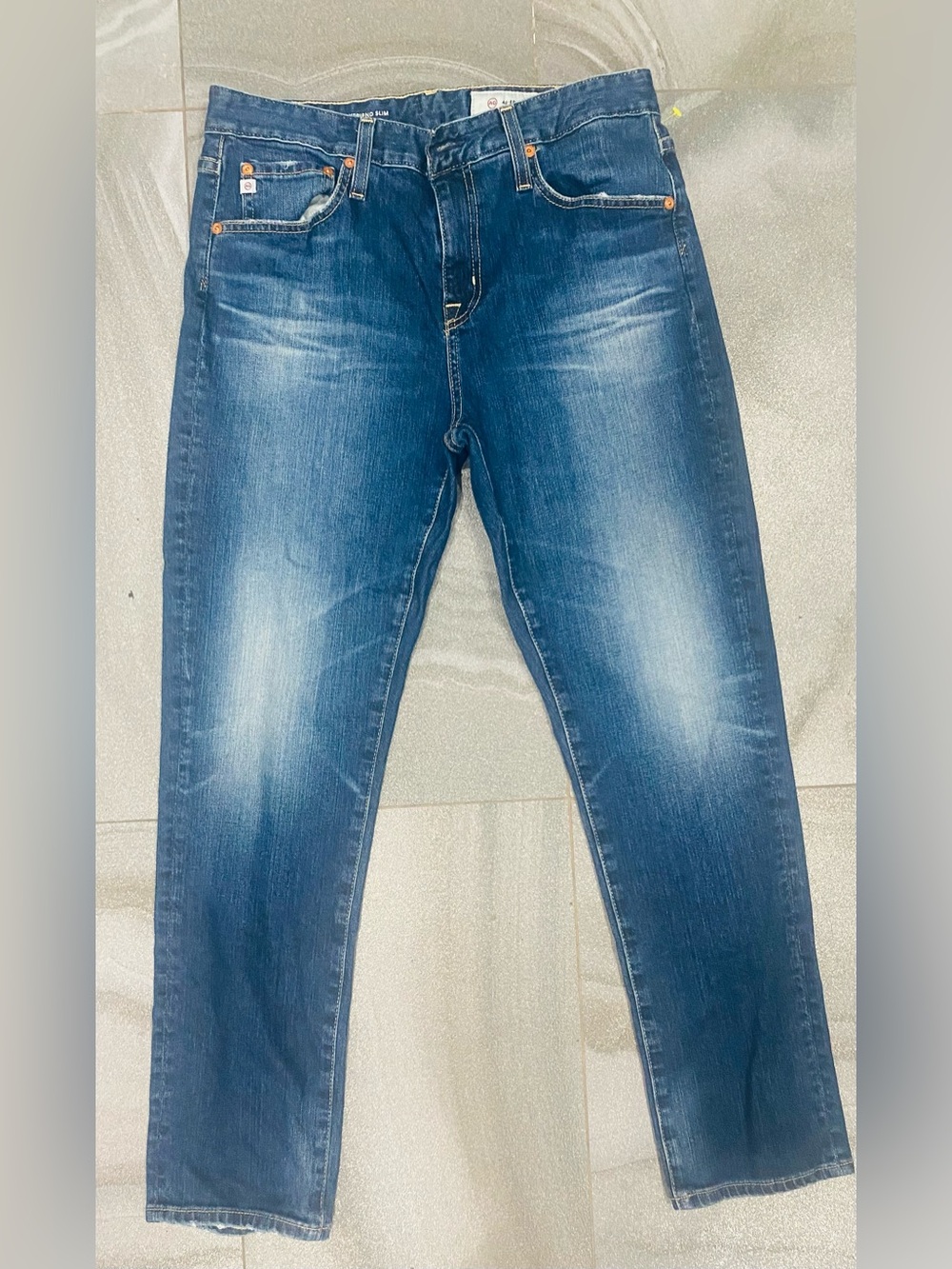 Women’s AG Adriano Goldschmied Dark Wash Denim Boyfriend Slim Size 27